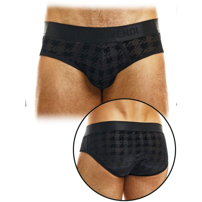 Slip Pied De Poule Classic - Noir main product photo