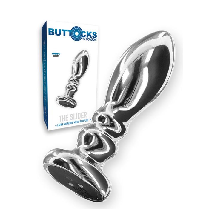 The Slider Vibrating Metal Buttplug Large main product photo