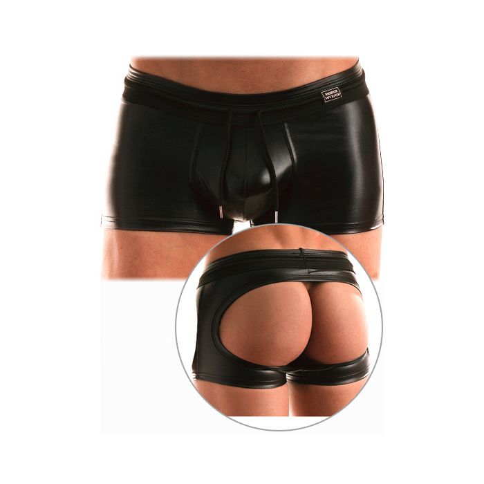 Boxer Latex Bottomless - Noir main product photo