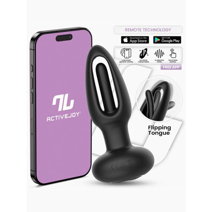 Zack Flipping Tongue Anal Plug with App main product photo