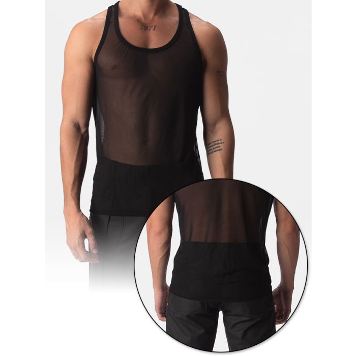 Mesh Tank Top Obak - black main product photo