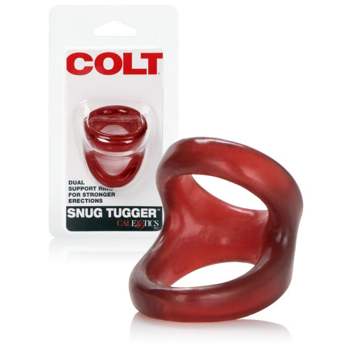 COLT Snug Tugger double anneau pénien rouge main product photo