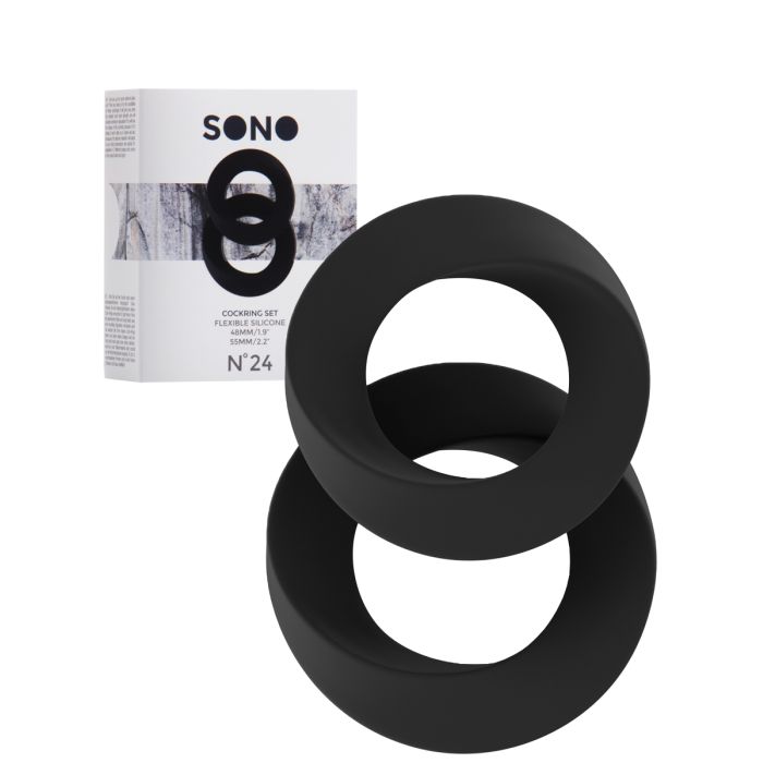 Cockrings noirs torsadés - SONO No.24 main product photo