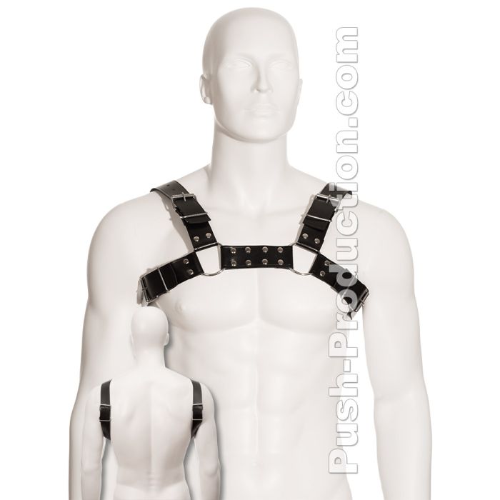 Harnais en cuir noir Bull Dog main product photo