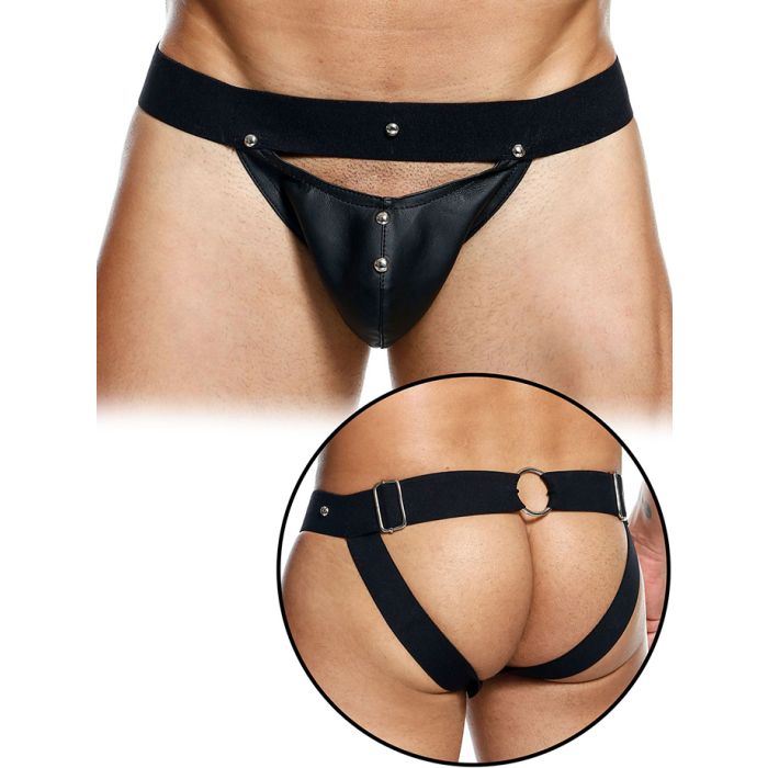 DNGEON Peakaboo Jockstrap - Noir main product photo