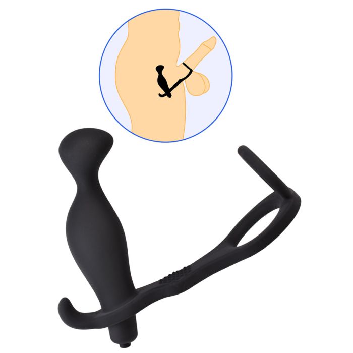 Silicone Vibrating Prostate Stimulator Cockring main product photo