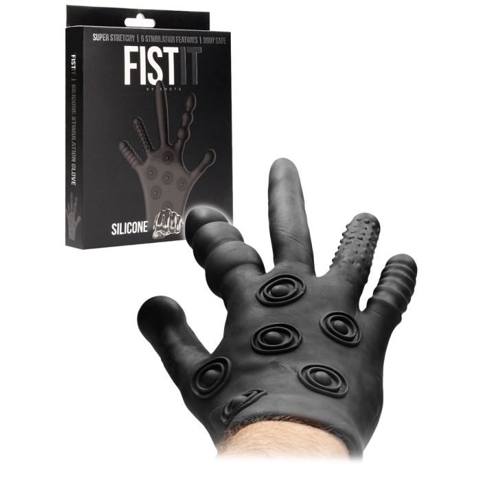 FISTIT Silicone Stimulation Glove - Gant noir main product photo