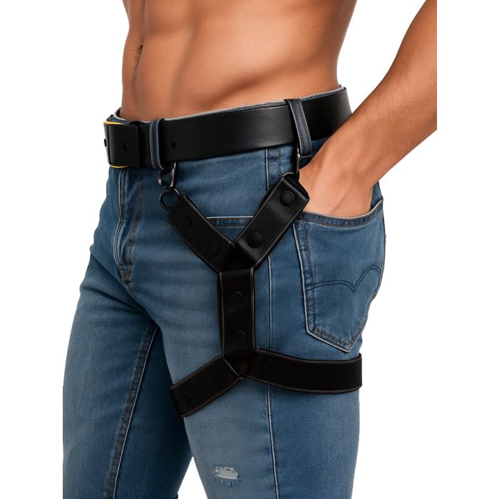 Leg Harness - Black Leather main product photo