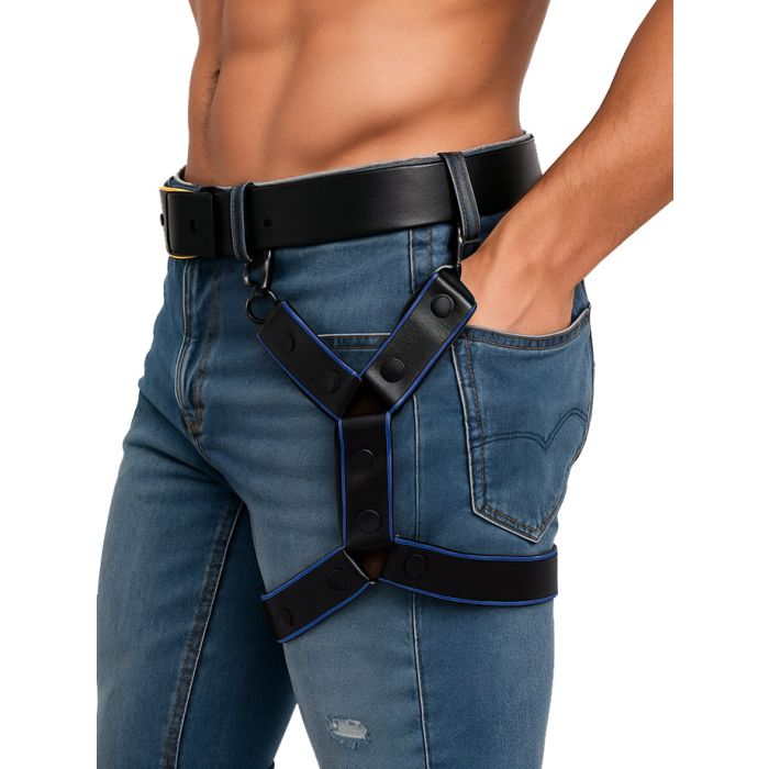 Leg Harness - Blue Leather main product photo