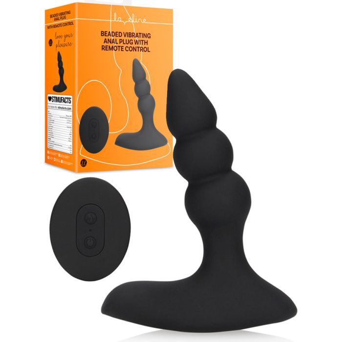 Beaded Vibrating Anal Plug with Remote Control main product photo