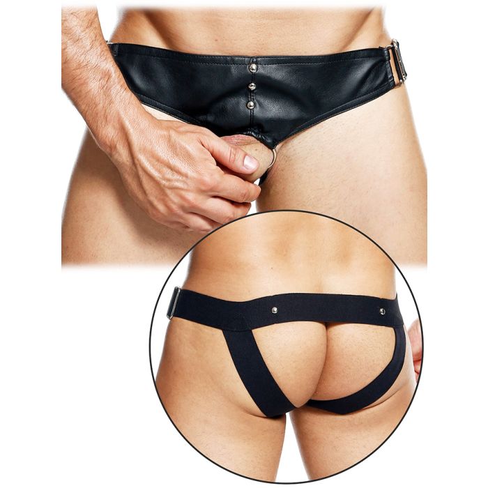 DNGEON Jockstrap Cockring - Noir main product photo