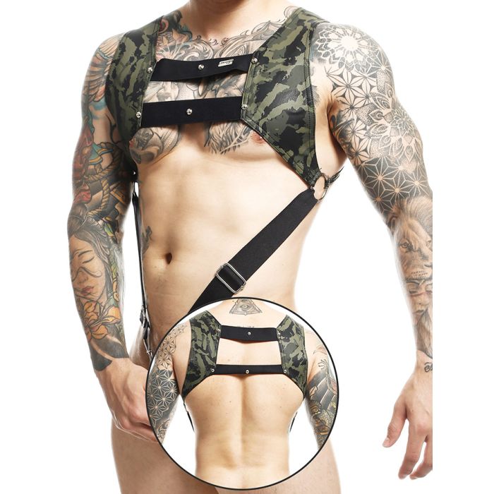 DNGEON Top Cockring Harness - Vert main product photo