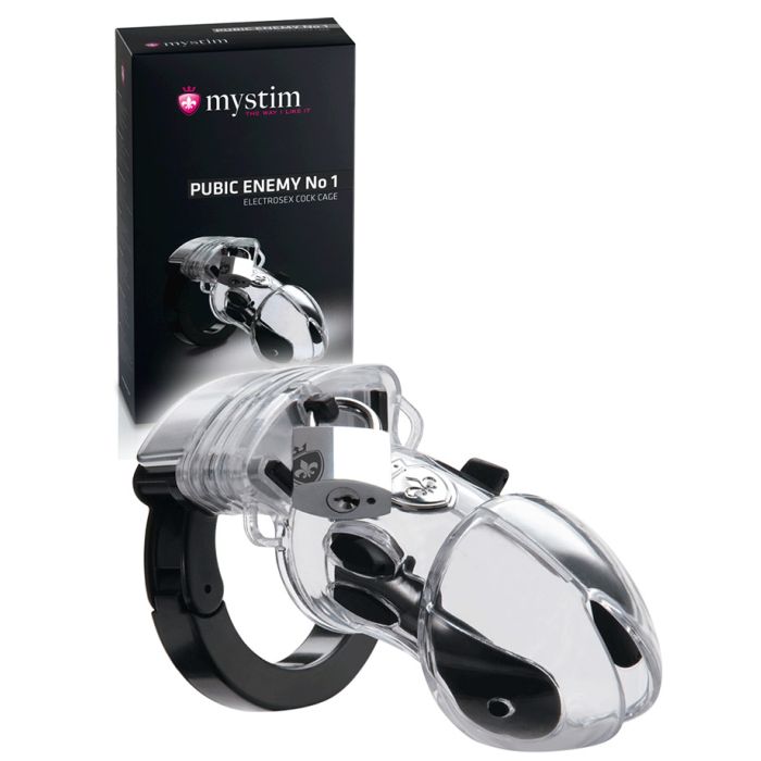 Mystim - Pubic Enemy No 1 - Cage à pénis transparente main product photo