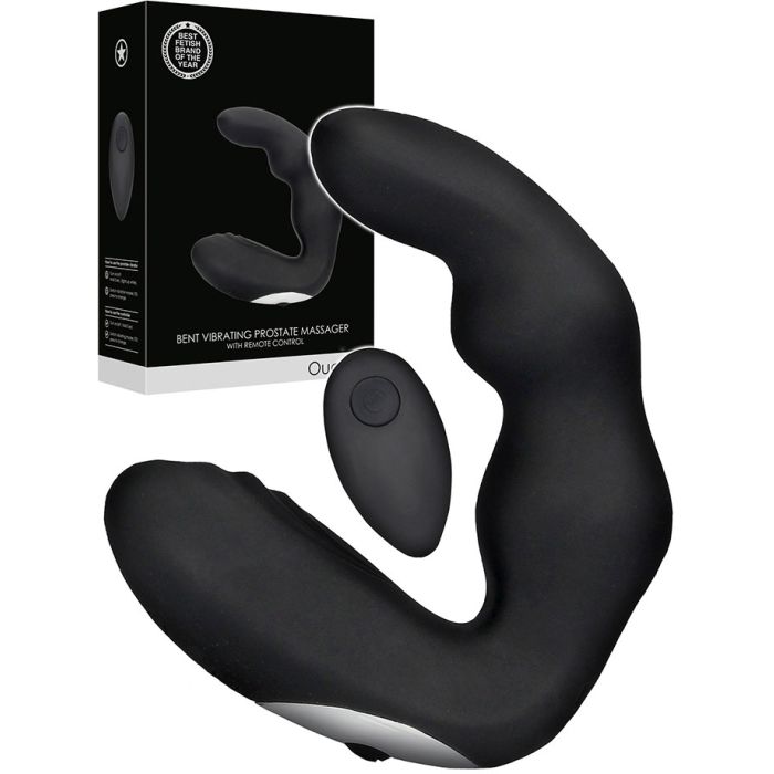 OUCH! Bent Vibrating Prostate Massager - Noir main product photo