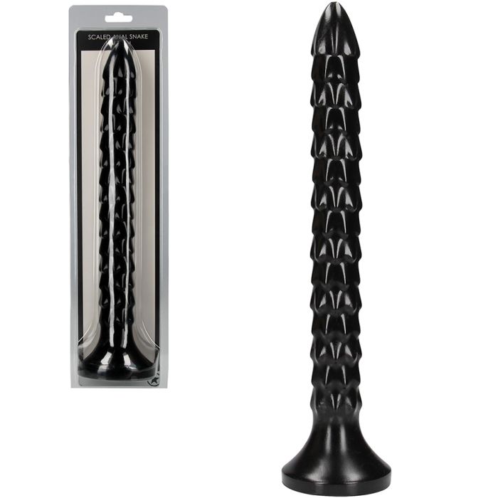 OUCH! Scaled Snake 12 inch Anal Dildo - Noir main product photo