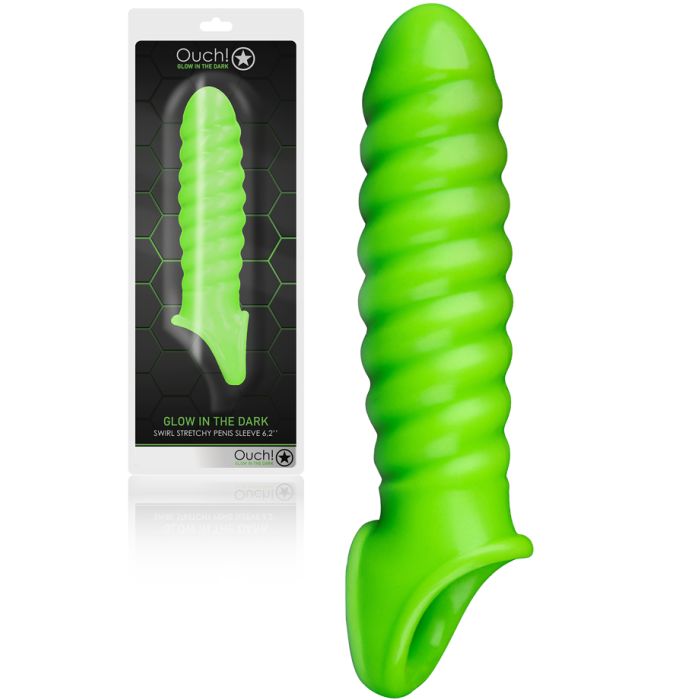 OUCH! Glow in the Dark - Penis Sleeve Swirl Stretchy main product photo
