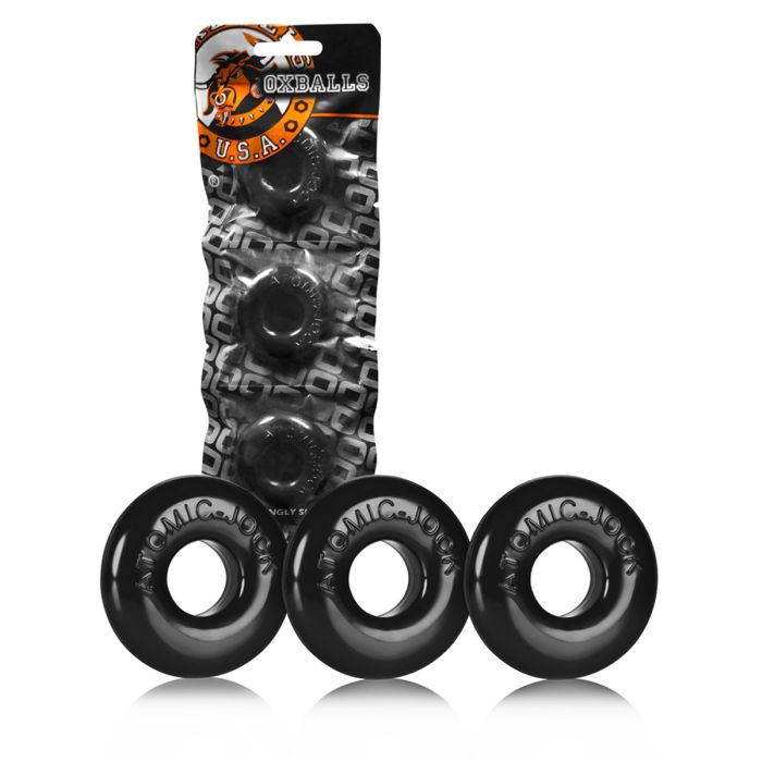 Pack de 3 cockrings noirs Ringer - Oxballs main product photo