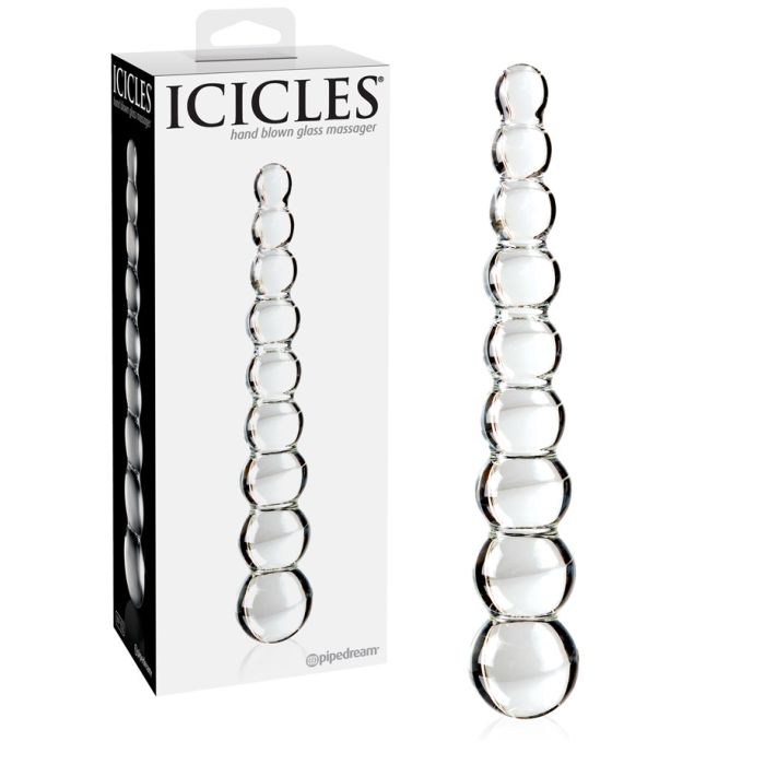 Icicles No. 02 - Dildo de massage en verre soufflé main product photo