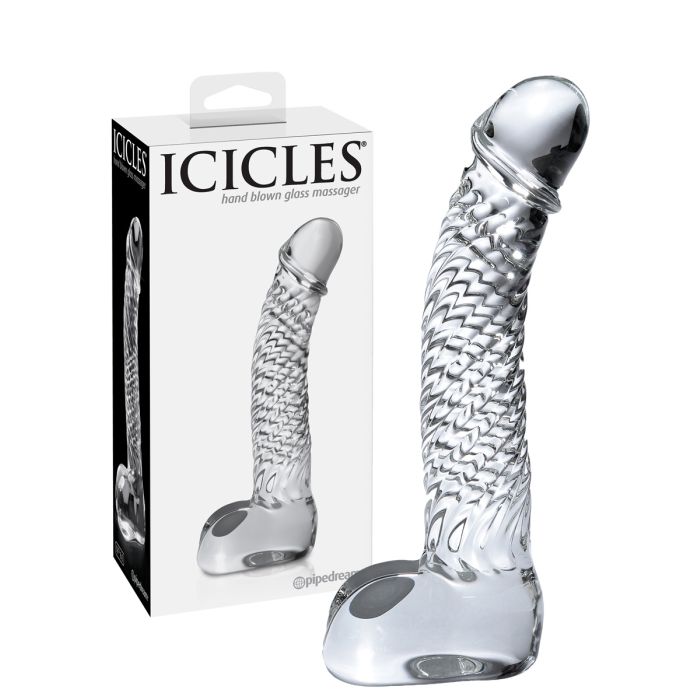 Icicles No. 61 - Dildo de massage en verre soufflé Pipedream main product photo