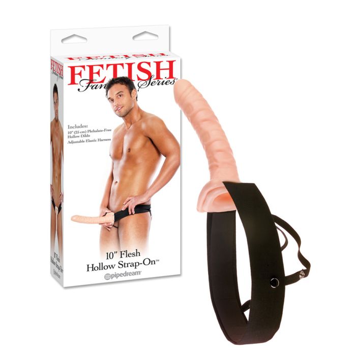 Fetish Fantasy - 10 inch Hollow Strap On Flesh main product photo