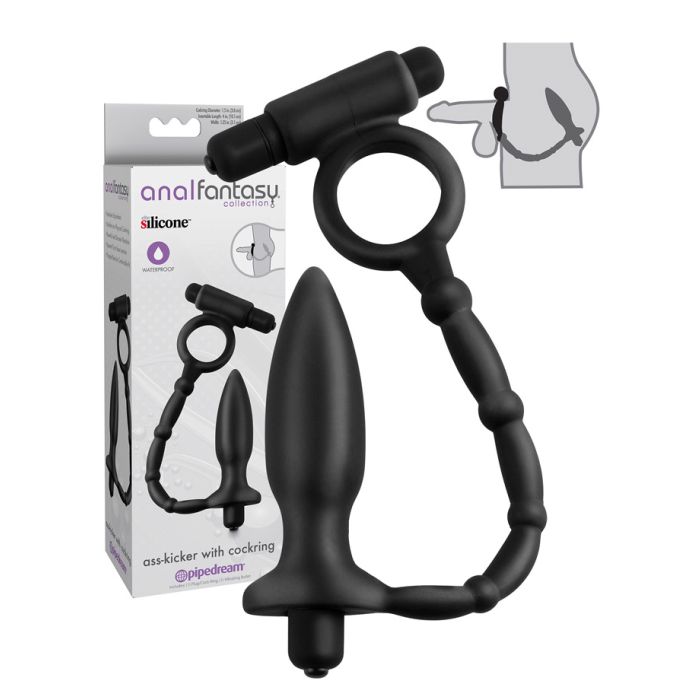Cockring et plug anal vibrants Ass-Kicker - Anal Fantasy main product photo