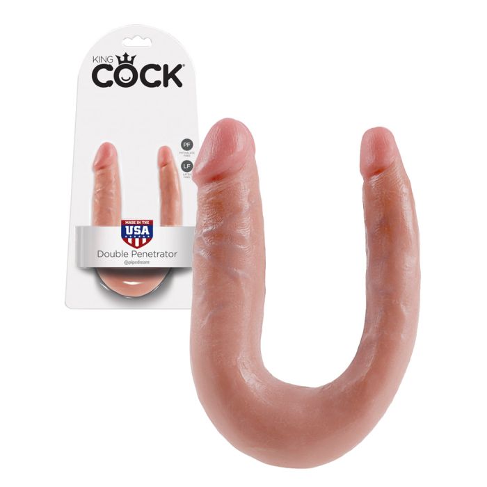 Double Dong - King Cock Double Trouble Small Peau claire main product photo