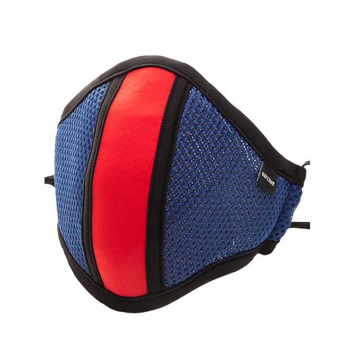 Masque lavable avec filtre - Bleu/rouge main product photo