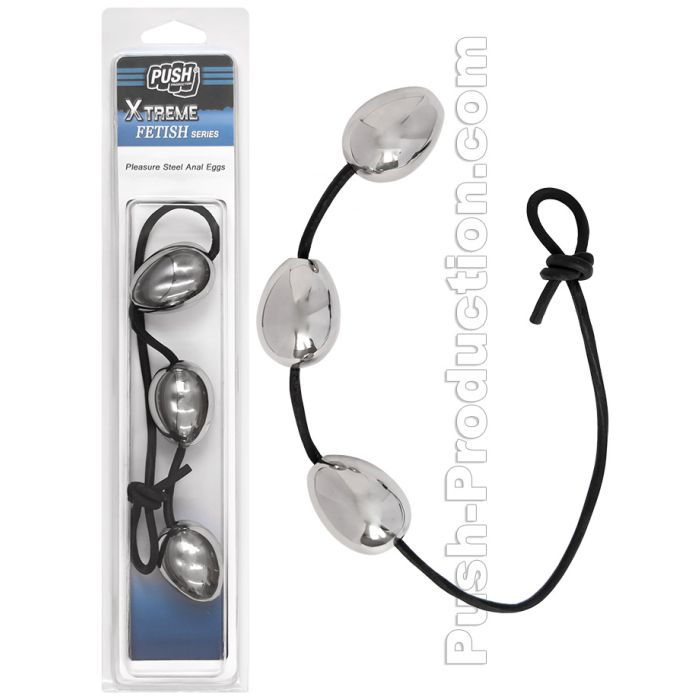 Boules anales Pleasure Steel Eggs - Push Xtreme Fetish main product photo
