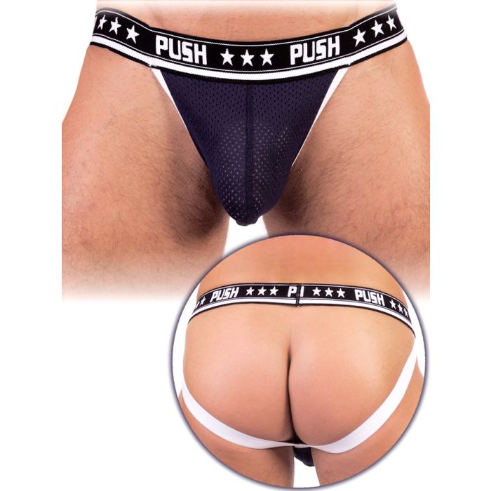 Push - Jockstrap Premium Mesh - Marine/blanc main product photo