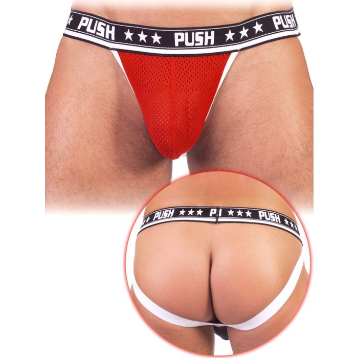 Push - Jockstrap Premium Mesh - Rouge/blanc main product photo