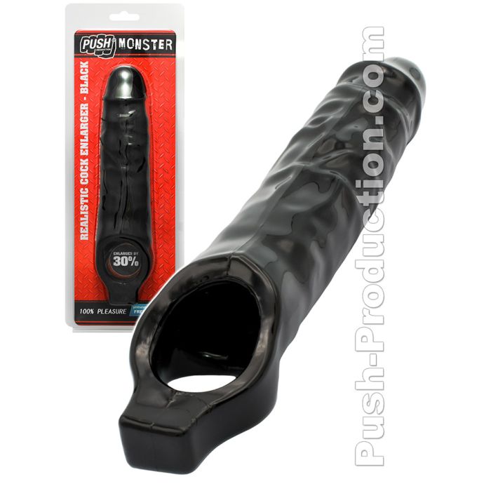 Push Monster - Realistic Cock Enlarger - Noir main product photo