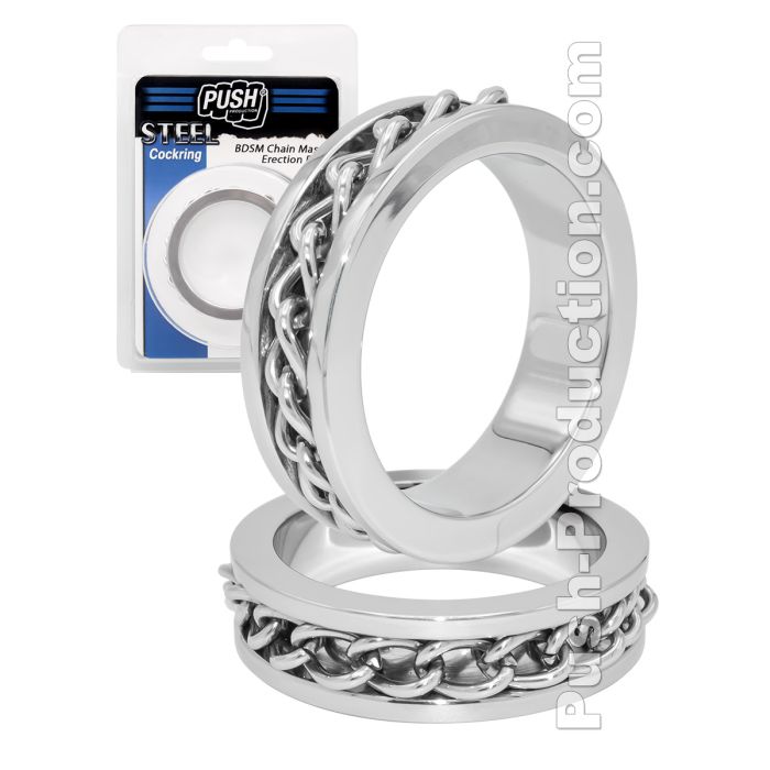 Cockring BDSM Chain Master Erection - Push Steel main product photo