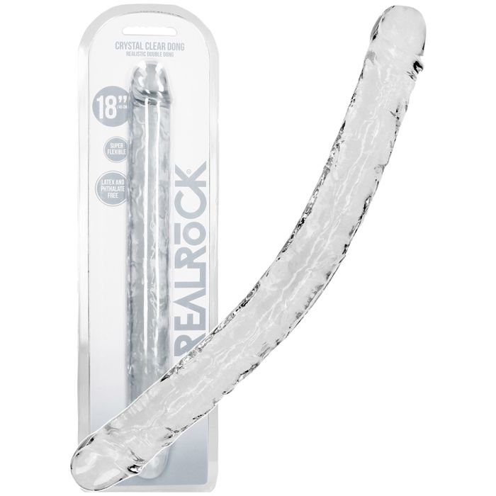 RealRock - Double Dong 18 inch - Crystal Clear main product photo