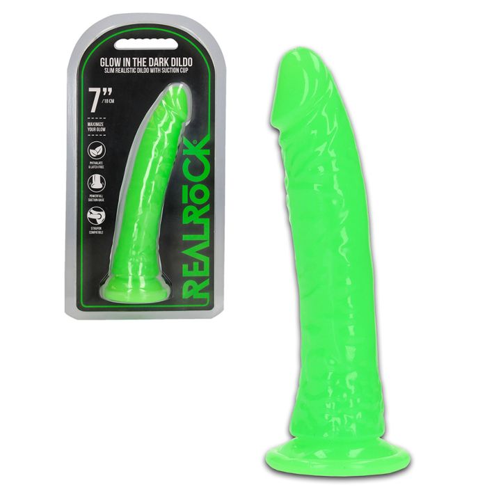 RealRock - Dildo 7 inch sans Testicules - Glow in the Dark main product photo