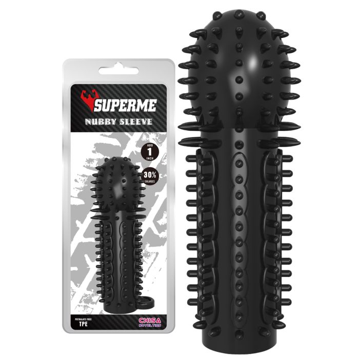 Extension de pénis - Nubby Sleeve Black main product photo