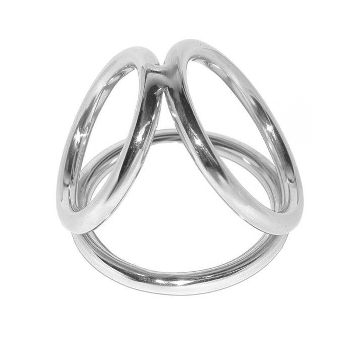 Round Triple Cock & Ball Ring Medium main product photo